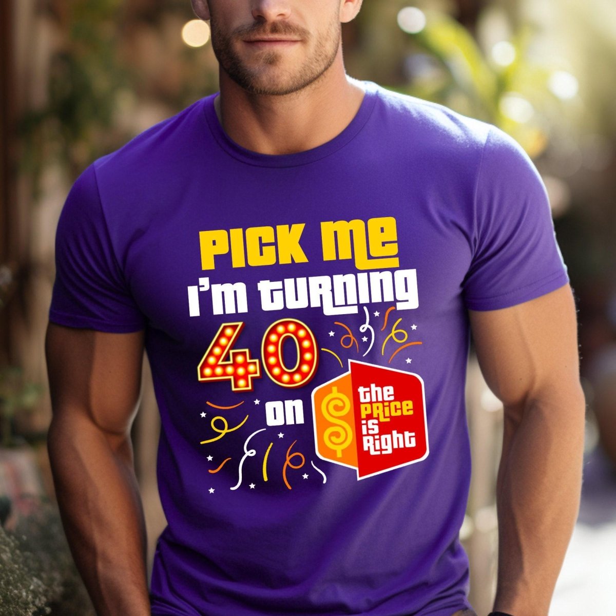 Personalized Pick Me I'm Turning XX on the Price is Right Birthday Shirt to Celebrate a Milestone - Purple - XS - Short