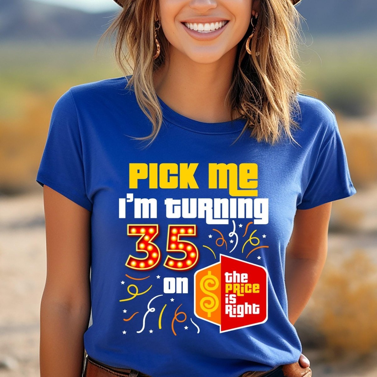 Personalized Pick Me I'm Turning XX on the Price is Right Birthday Shirt to Celebrate a Milestone - Blue - XS - Short