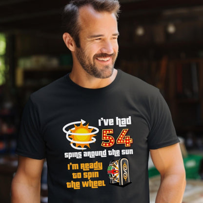 Personalized Spins Around the Sun Price is Right Birthday Shirt, Custom Age Gift - Black - XS -