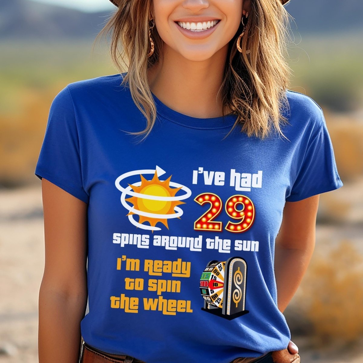 Personalized Spins Around the Sun Price is Right Birthday Shirt, Custom Age Gift - True Royal - XS -