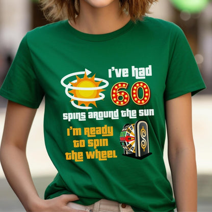 Personalized Spins Around the Sun Price is Right Birthday Shirt, Custom Age Gift - Kelly - XS -