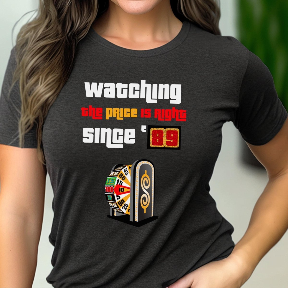 Personalized Watching Price is Right Since Year Shirt, Custom Retro Game Show Fan Gift - Dark Grey Heather - S -