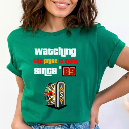 Personalized Watching Price is Right Since Year Shirt, Custom Retro Game Show Fan Gift - Dark Grey Heather - S -