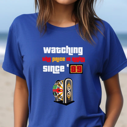 Personalized Watching Price is Right Since Year Shirt, Custom Retro Game Show Fan Gift - True Royal - S -