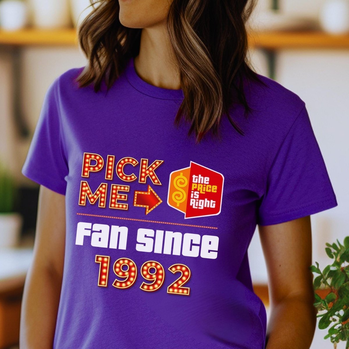 Pick Me Fan Since Personalized Price is Right Shirt, Custom Retro Game Show Fan Gift - Team Purple - XS -