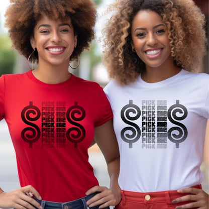 Pick Me Gradient Price is Right Shirt, Retro Game Show Fan Gift - Red - XS -