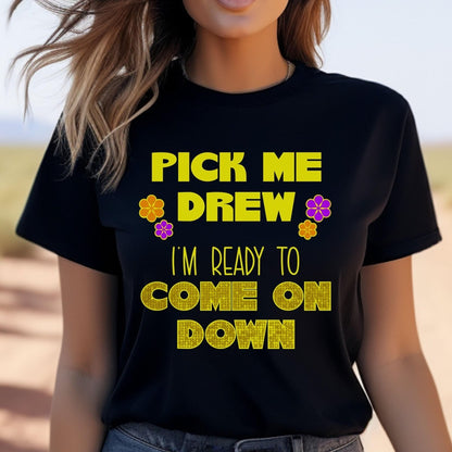 Pick Me I'm Ready to Come On Down Price is Right Shirt, Classic Game Show Tee - Black - XS -