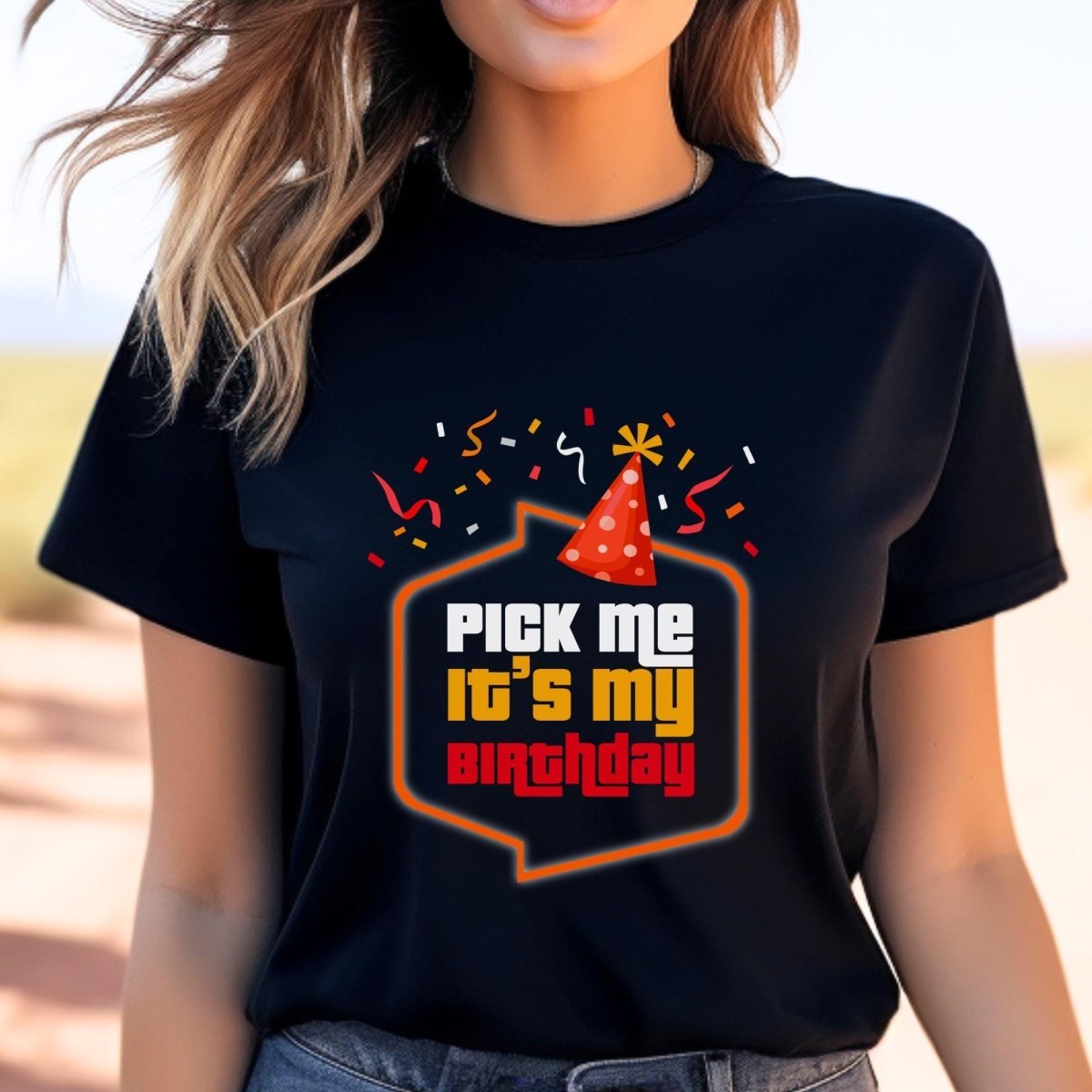 Pick Me, It's My Birthday Price is Right Shirt, Milestone Celebration Tee - Black - XS -