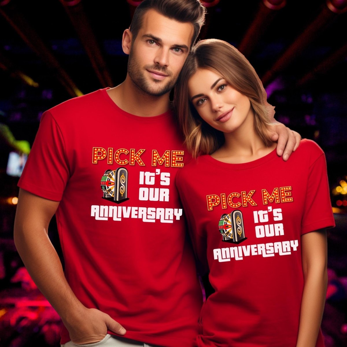 Pick Me It's Our Anniversary Price is Right Shirt, Couple Tee for Anniversary Gift - Red - XS -