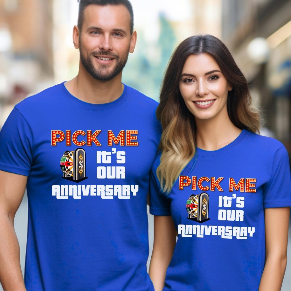 Pick Me It's Our Anniversary Price is Right Shirt, Couple Tee for Anniversary Gift - True Royal - XS -