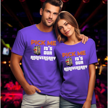 Pick Me It's Our Anniversary Price is Right Shirt, Couple Tee for Anniversary Gift - Team Purple - XS -