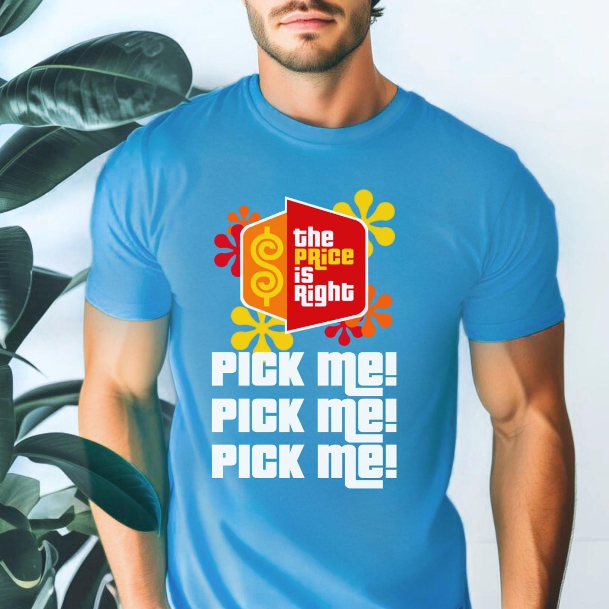 Pick Me Pick Me Pick Me Price is Right Shirt, Funny Retro Game Show Contestant Tee - Aqua - XS -