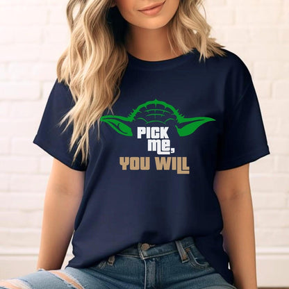 Pick Me You Will Star Wars Price is Right Shirt, Funny Retro Game Show Fan Gift - Navy - XS -