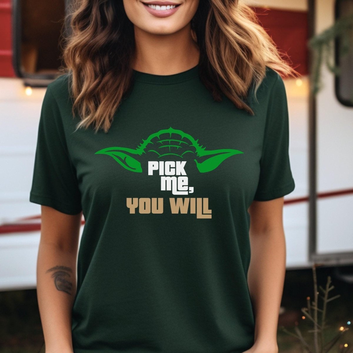 Pick Me You Will Star Wars Price is Right Shirt, Funny Retro Game Show Fan Gift - Forest - XS -