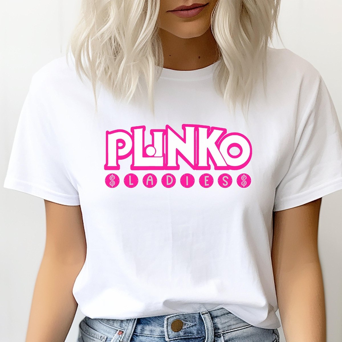 Plinko Ladies Price is Right Group Shirt, Girls Trip Grease Pink Ladies Inspired Tee - White - XS -