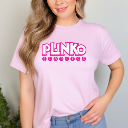 Plinko Ladies Price is Right Group Shirt, Girls Trip Grease Pink Ladies Inspired Tee - Dark Grey Heather - XS -