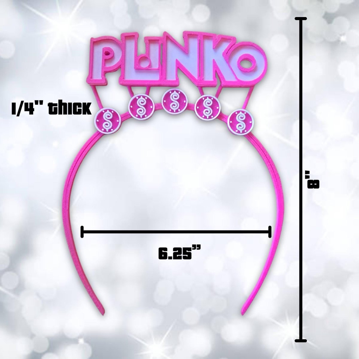 Plinko Logo Price is Right Headband for Super Fan to Pair with TPIR Plinko shirt, Game Show Accessories - 