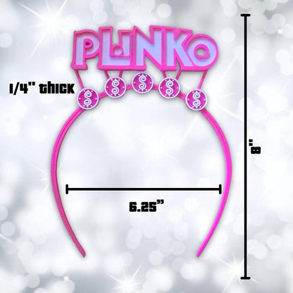 Plinko Logo Price is Right Headband for Super Fan to Pair with TPIR Plinko shirt, Game Show Accessories - 