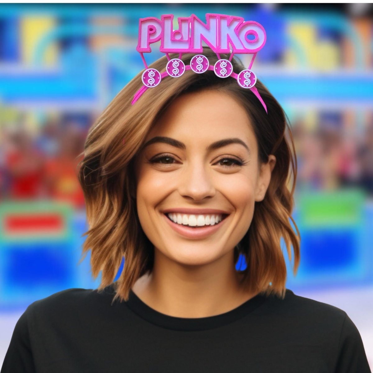 Plinko Logo Price is Right Headband for Super Fan to Pair with TPIR Plinko shirt, Game Show Accessories - 