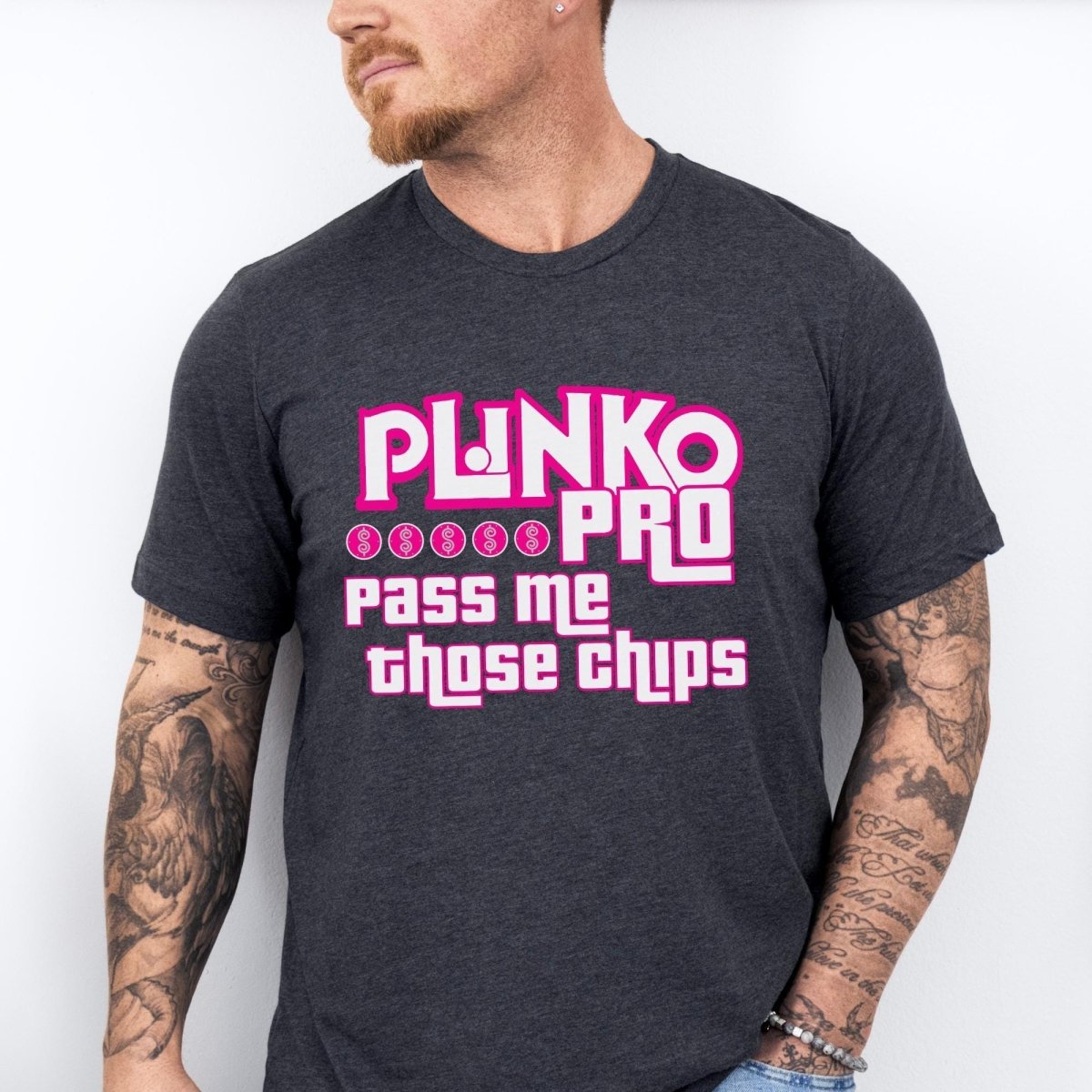 Plinko Pro Pass Me Those Chips Price is Right Shirt, Funny Retro Game Show Tee - Dark Grey Heather - XS -