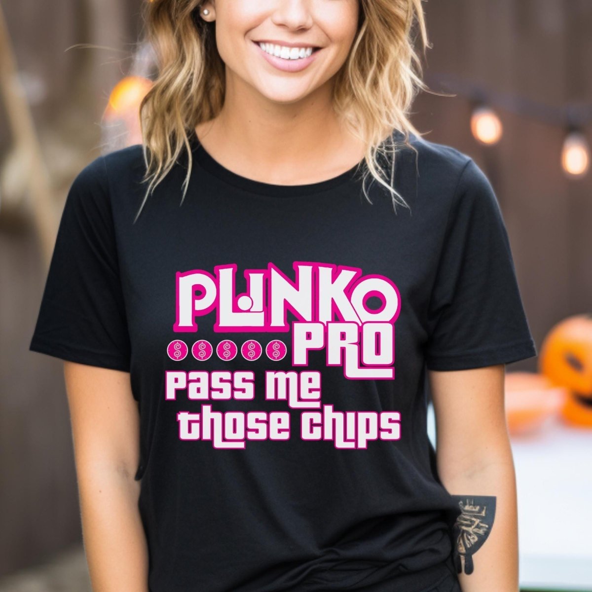 Plinko Pro Pass Me Those Chips Price is Right Shirt, Funny Retro Game Show Tee - Black - XS -