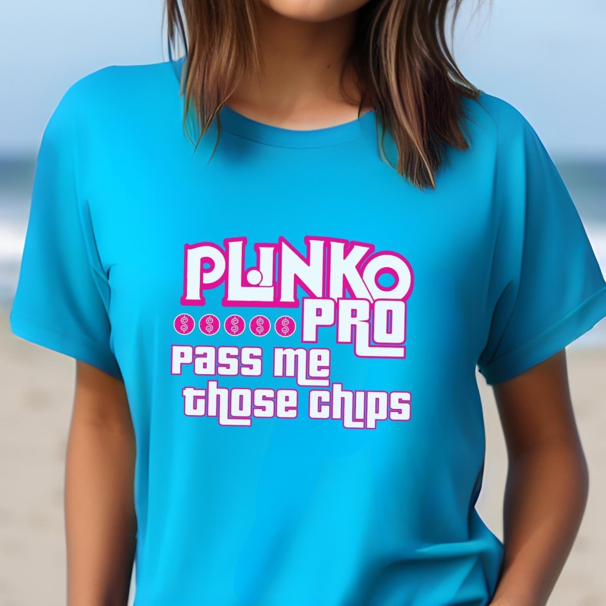 Plinko Pro Pass Me Those Chips Price is Right Shirt, Funny Retro Game Show Tee - Aqua - XS -