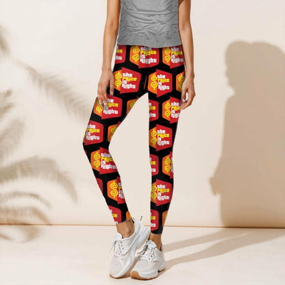 Price is Right All Over Logo Slim Fit Leggings for Super Fan to Pair with Price is Right Shirt - XS - 