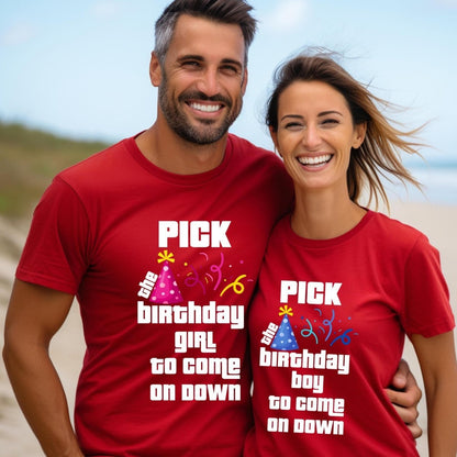Price is Right Birthday Boy Girl Shirt, Pick Me Come On Down Tee, Milestone Celebration Gift - Red - XS - Girl