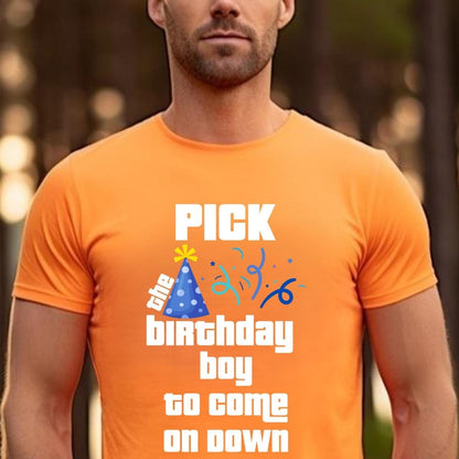 Price is Right Birthday Boy Girl Shirt, Pick Me Come On Down Tee, Milestone Celebration Gift - Orange - XS - Girl