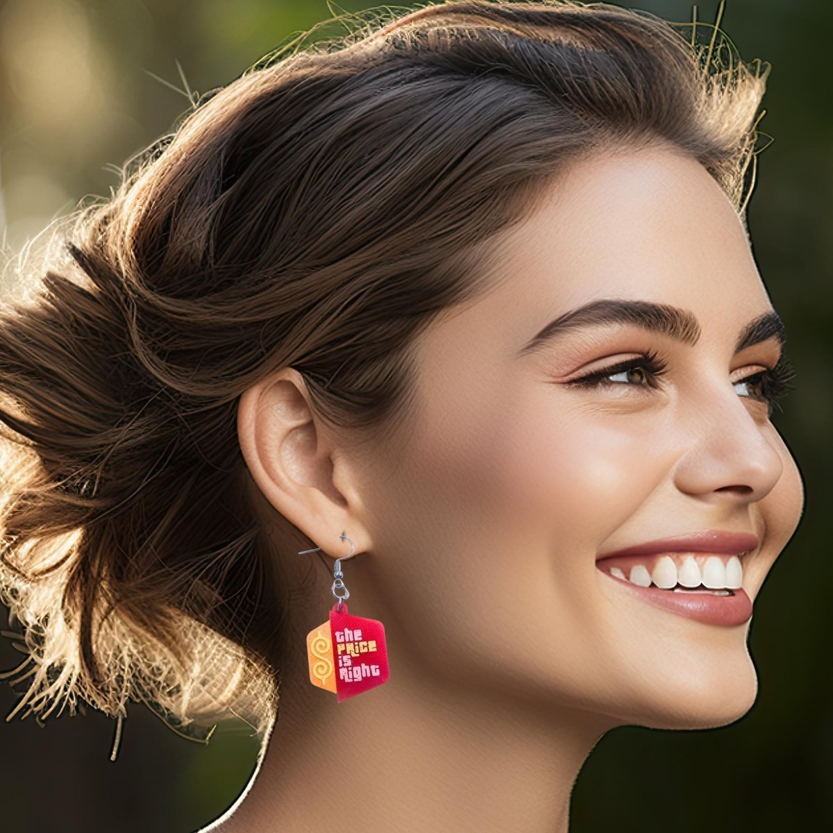 Price is Right Logo Dangle Earrings for Super Fan to Pair with TPIR shirt - 