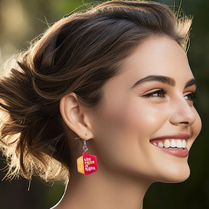 Price is Right Logo Dangle Earrings for Super Fan to Pair with TPIR shirt - 