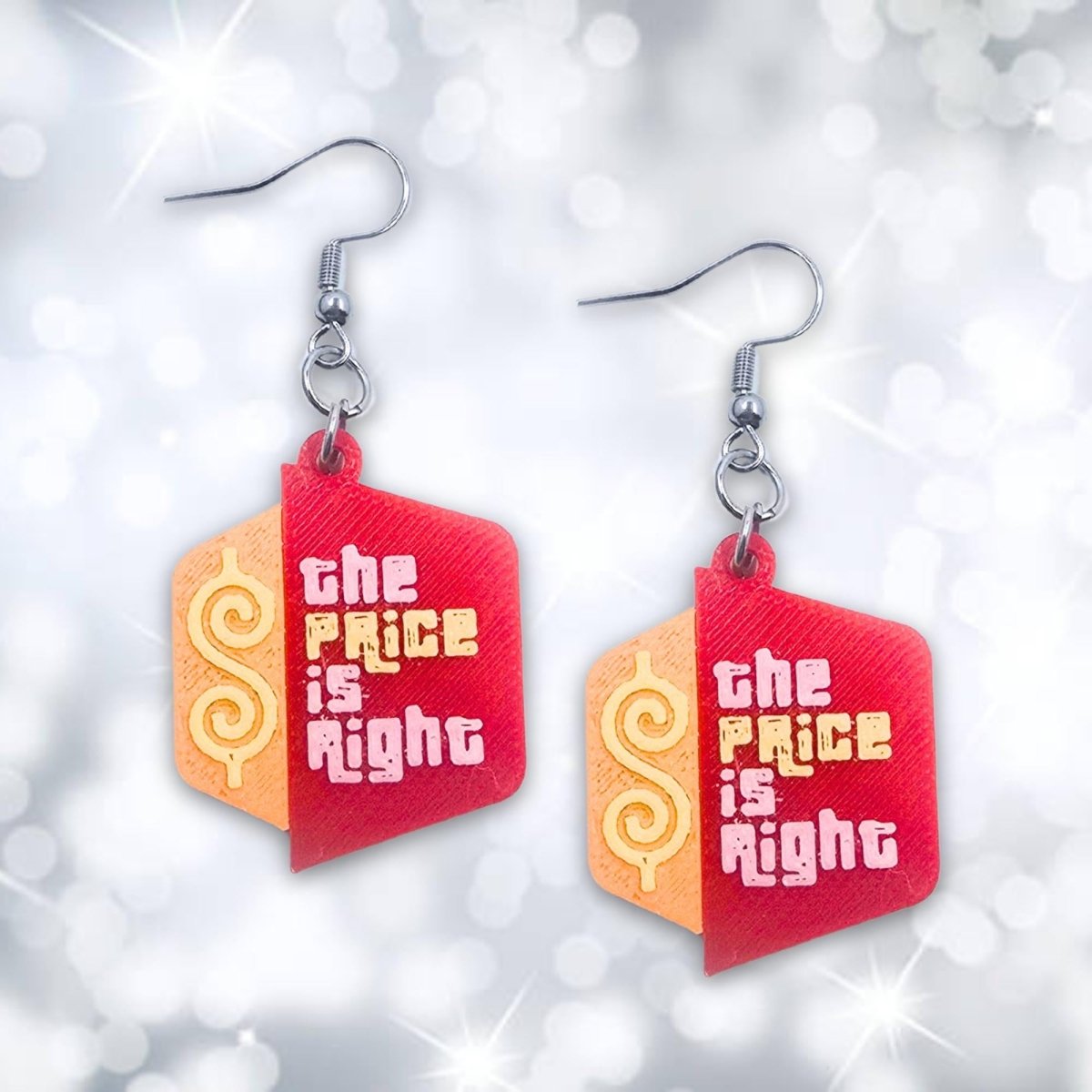 Price is Right Logo Dangle Earrings for Super Fan to Pair with TPIR shirt - 