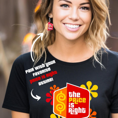 Price is Right Logo Dangle Earrings for Super Fan to Pair with TPIR shirt - 
