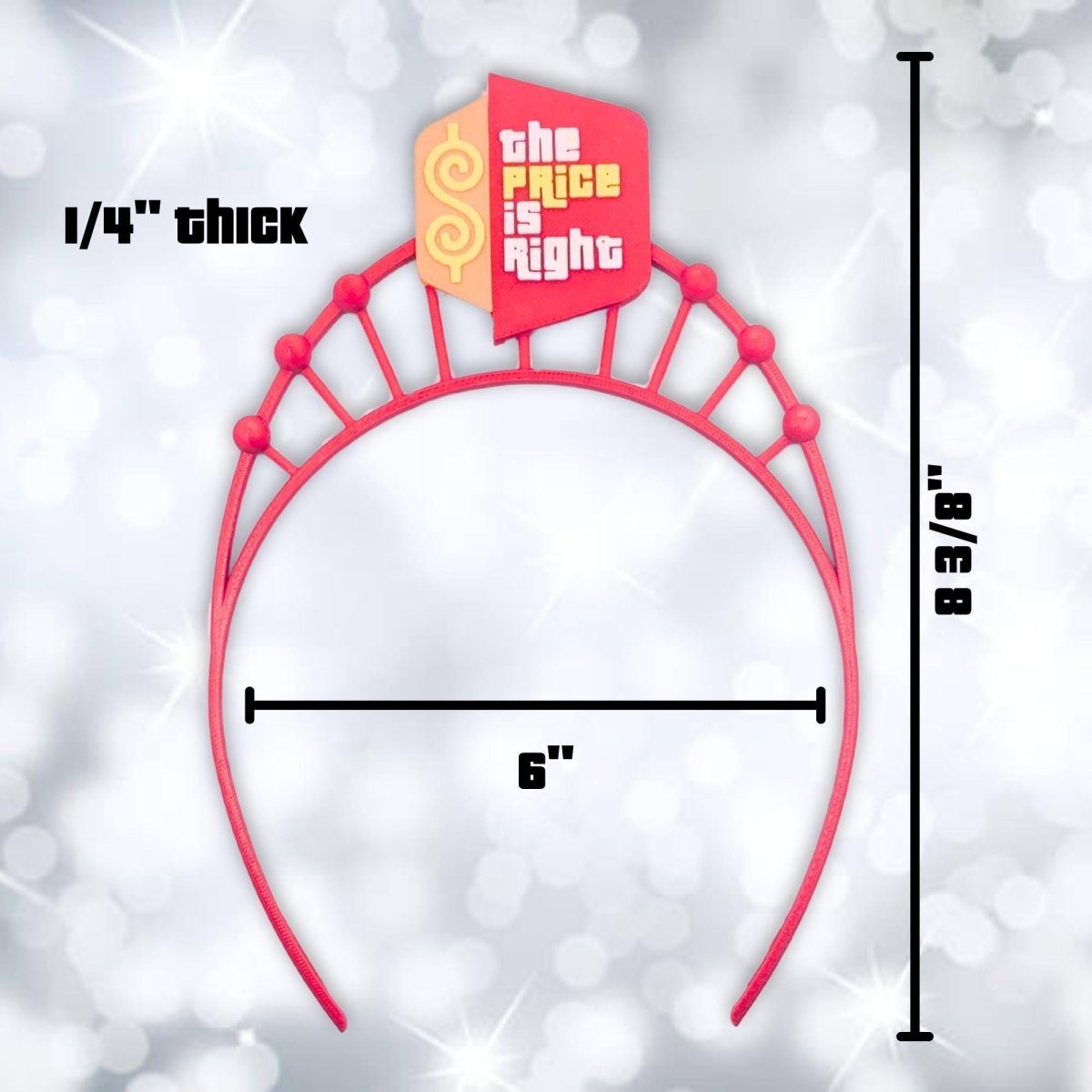 Price is Right Logo Headband for Super Fan to Pair with TPIR shirt and Earrings - 