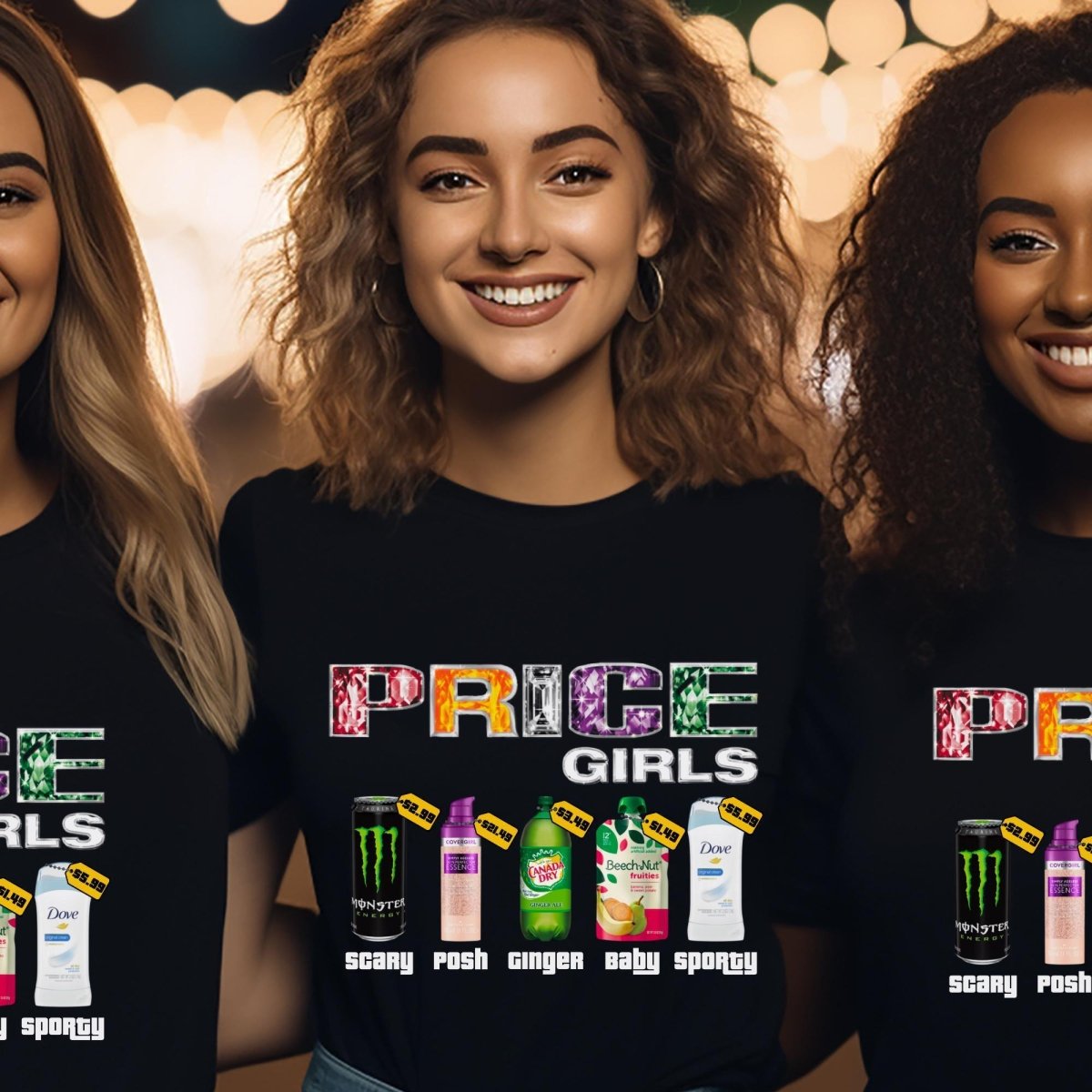 Price is Right Price Girls Shirt, 90s Spice Girls Nostalgia Tee - Black - XS -