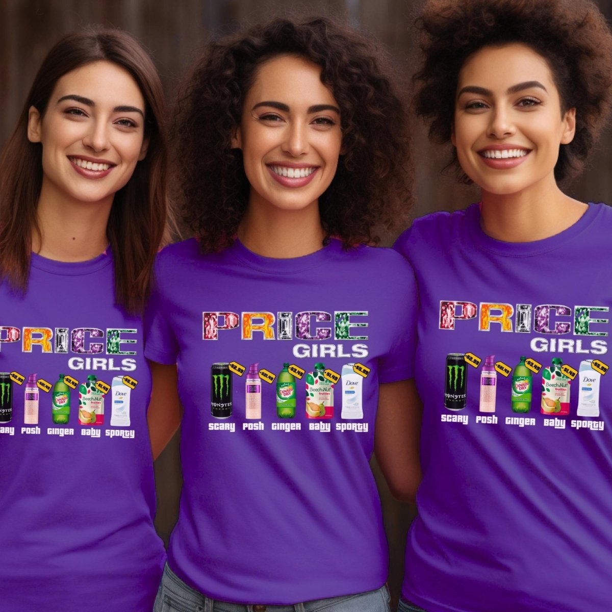 Price is Right Price Girls Shirt, 90s Spice Girls Nostalgia Tee - Team Purple - XS -