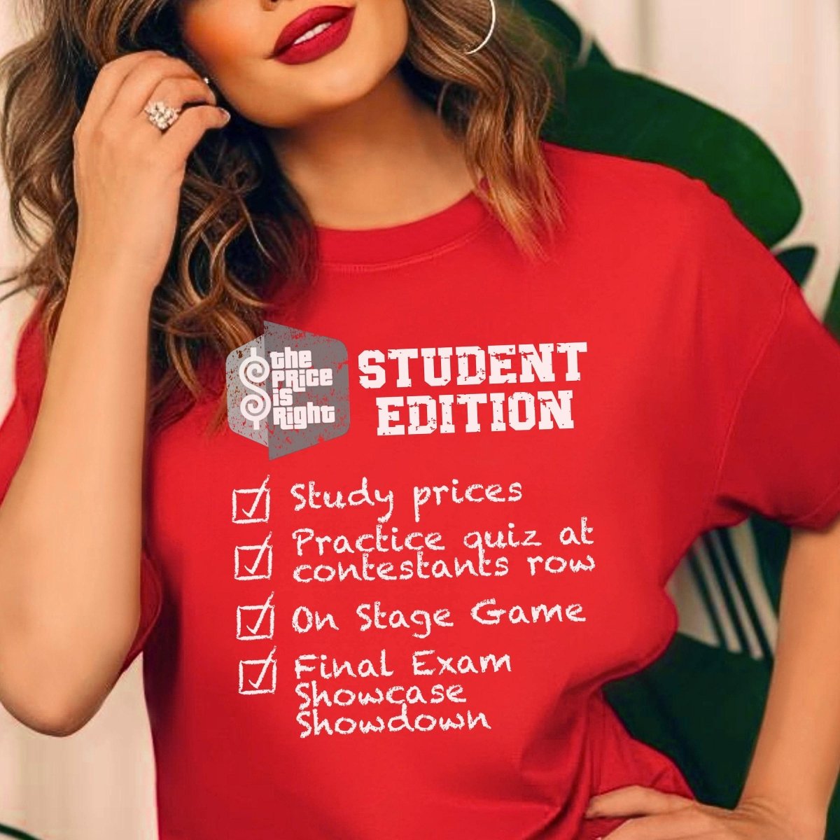 Price is Right Student Edition Shirt, College Come On Down Tee, Retro TV Game Show Tee - Kelly - XS -