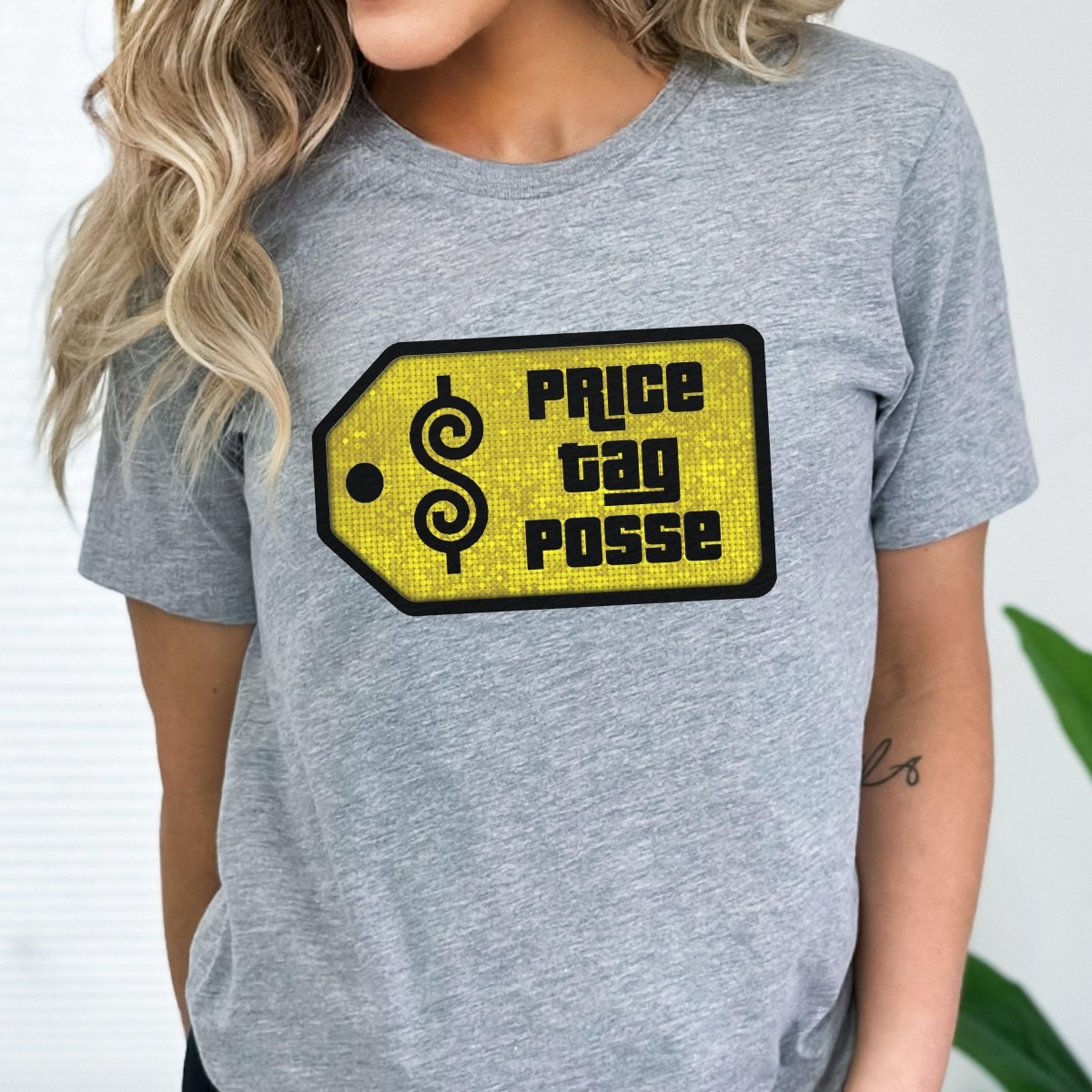 Price Tag Posse Price is Right Shirt, Retro Contestant Tee, Game Show Gift - Athletic Heather - XS -