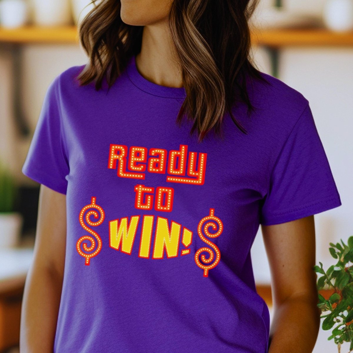 Ready to Win Price is Right Shirt, Retro Game Show Fan Gift Tee for Contestants - Team Purple - XS -