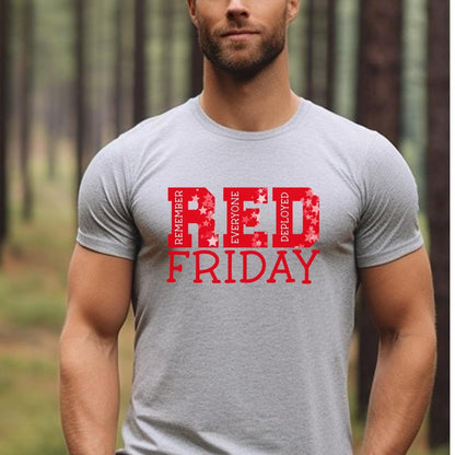 Remember Everyone Deployed RED Friday Shirt to Support our Military Overseas - Silver - XS -