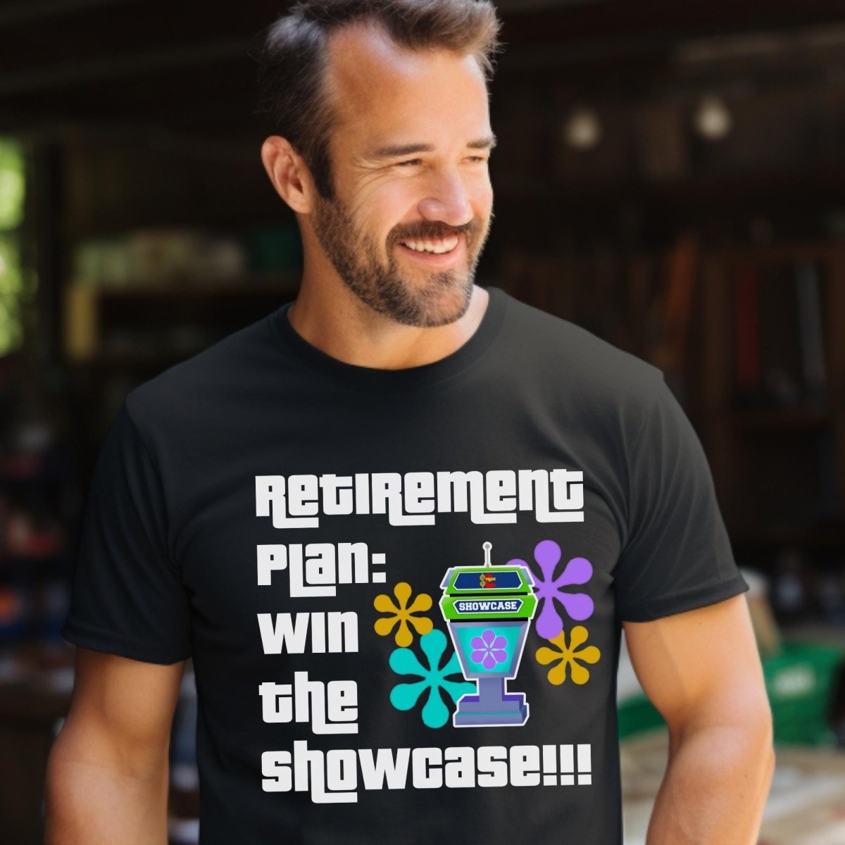 Retirement Plan Win the Showcase Price is Right Shirt, Retired Gift - Black - XS -