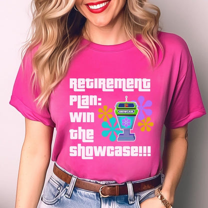 Retirement Plan Win the Showcase Price is Right Shirt, Retired Gift - Berry - XS -