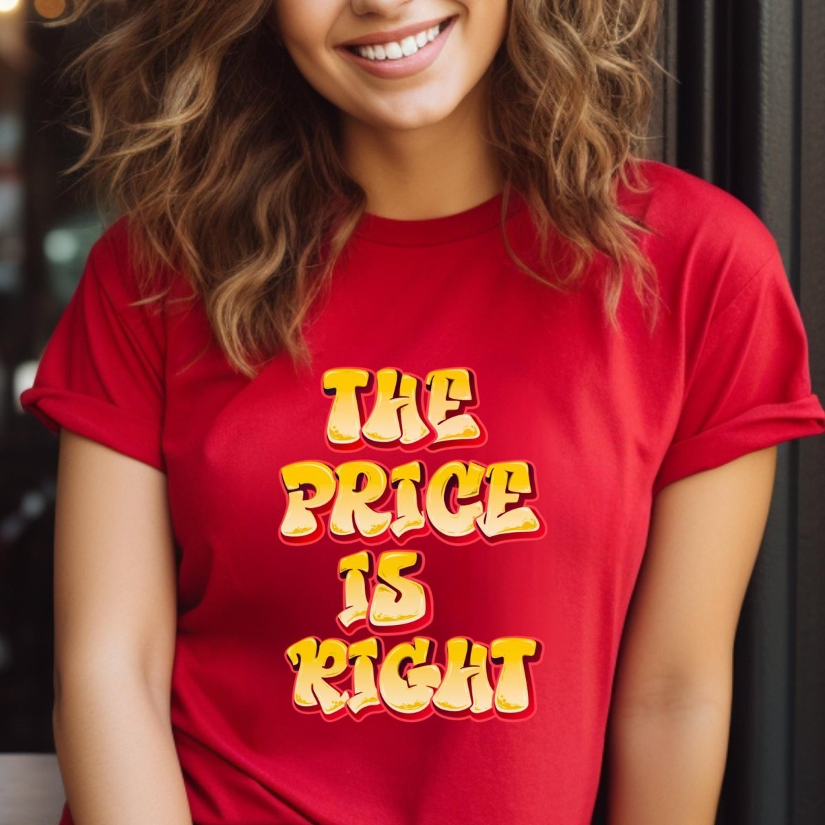 Retro Font Price is Right Super Fan Shirt, Vintage Design Tee, Fan Gift - Red - XS -
