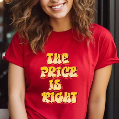 Retro Font Price is Right Super Fan Shirt, Vintage Design Tee, Fan Gift - Red - XS -