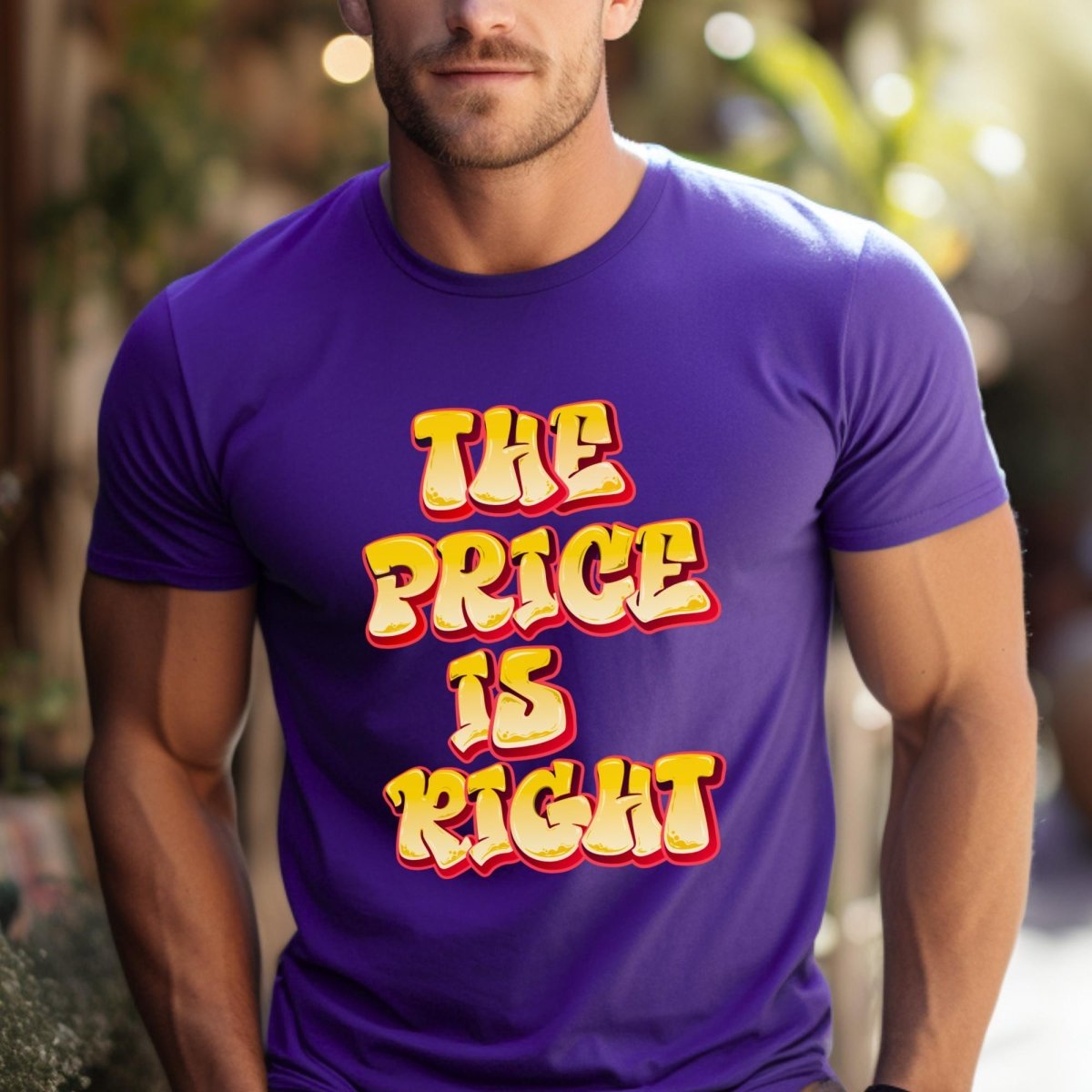 Retro Font Price is Right Super Fan Shirt, Vintage Design Tee, Fan Gift - Team Purple - XS -