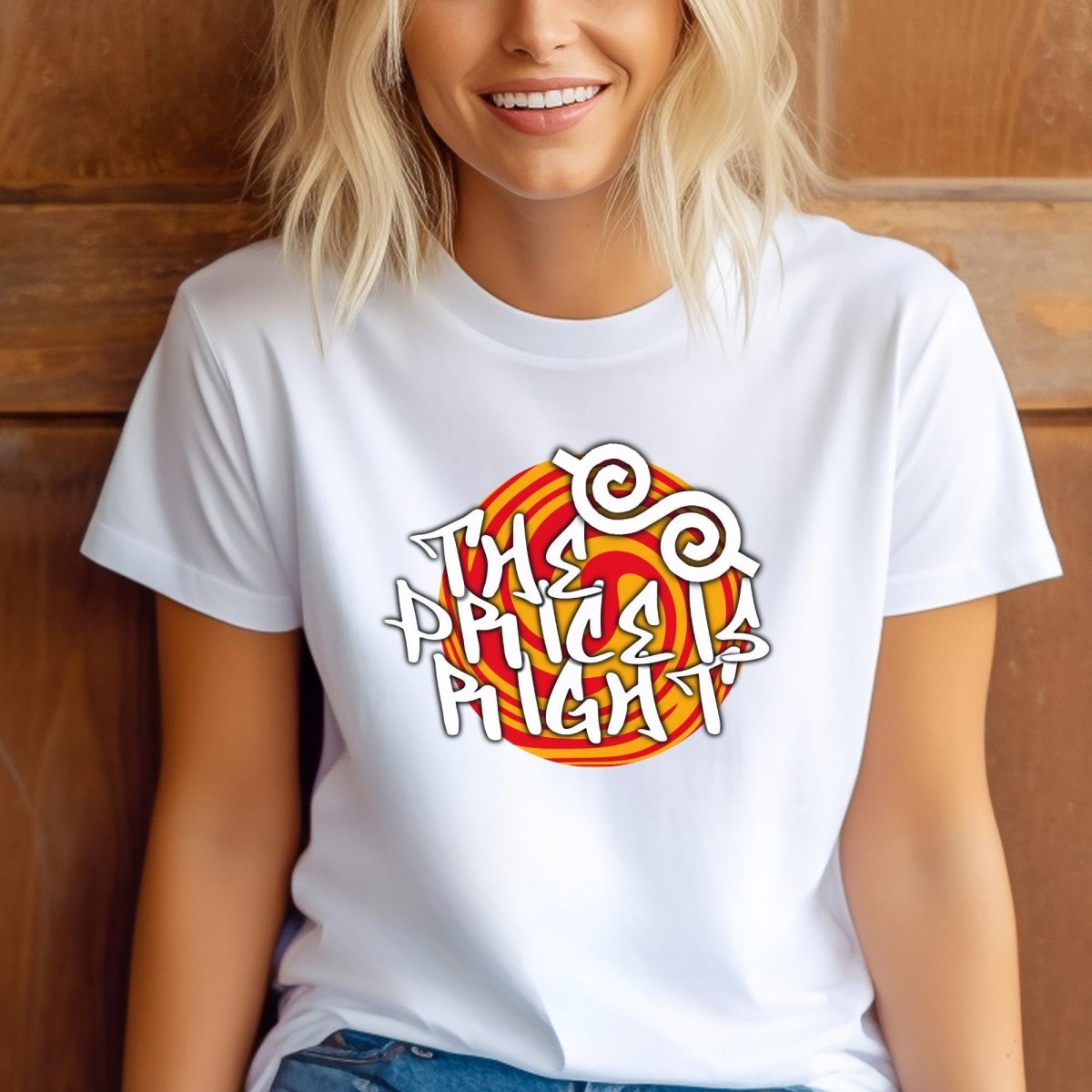 Retro Swirl Graffiti Price is Right Shirt, Street Style Tee, Urban Fan Gift - White - XS -