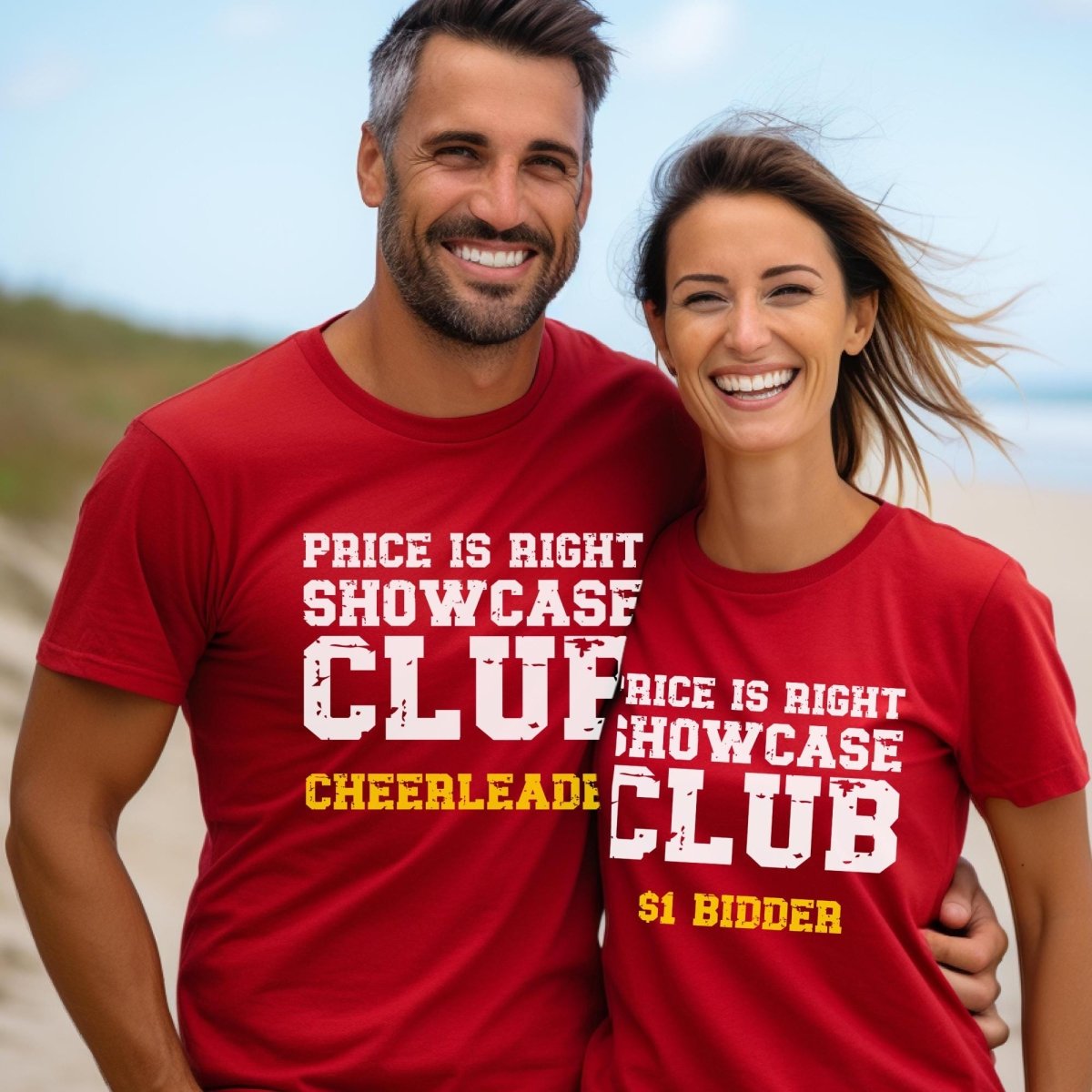 Showcase Club Personalized Price is Right Group Shirt, Custom Role Tee - Red - XS -