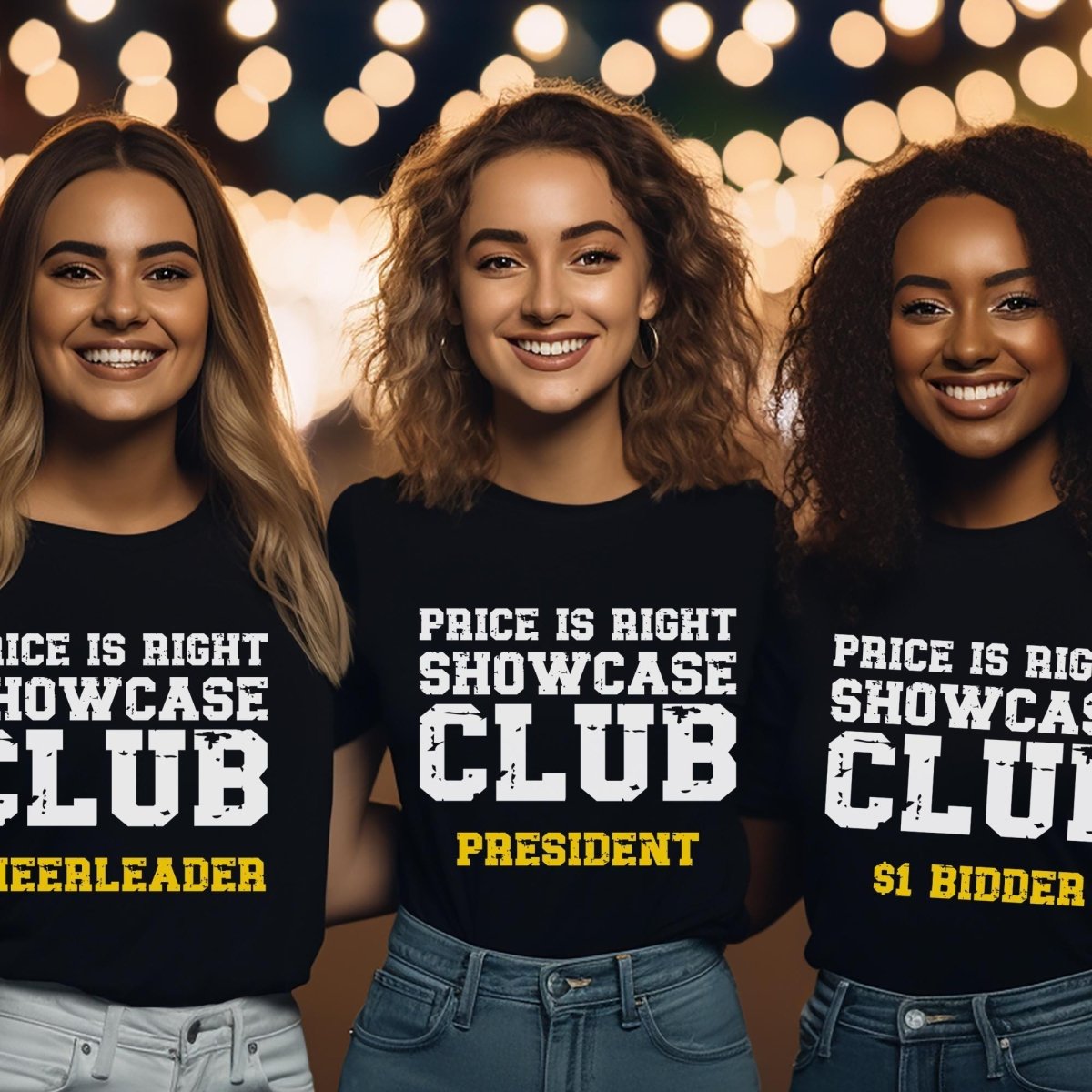 Showcase Club Personalized Price is Right Group Shirt, Custom Role Tee - Black - XS -