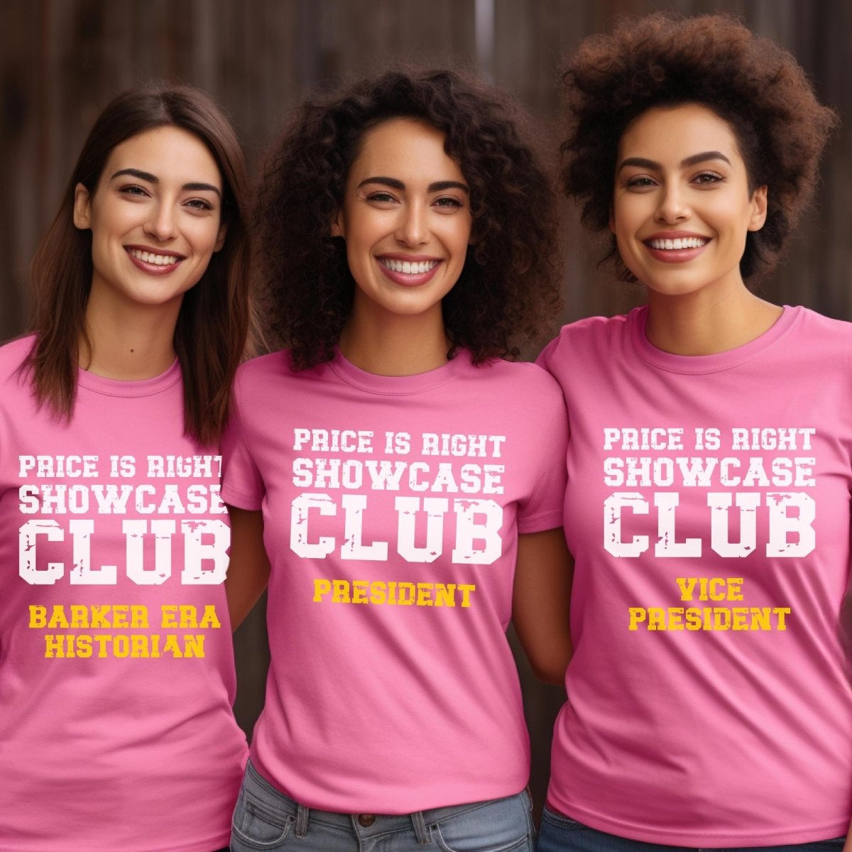 Showcase Club Personalized Price is Right Group Shirt, Custom Role Tee - Charity Pink - XS -