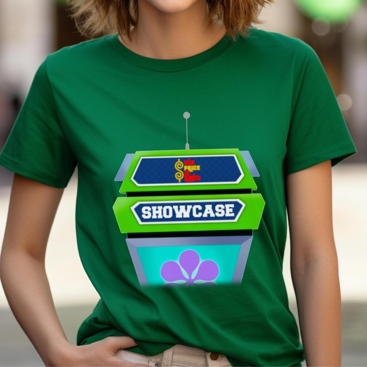 Showcase Podium Price is Right Shirt, Prize Wheel Tee, Game Day Fan Gift - Kelly - XS -